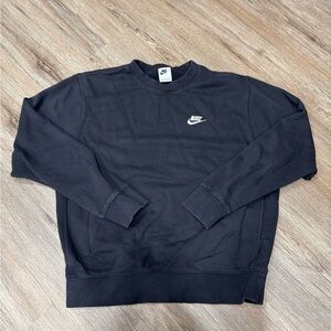 Nike Black Crewneck Sweatshirt with White Swoosh